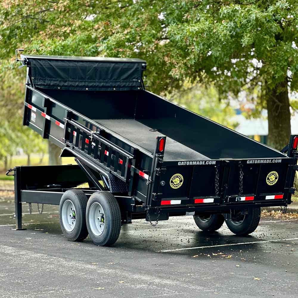 Efficient waste disposal with a reliable dump trailer provided by Junk Champs Junk Removal in Lancaster County