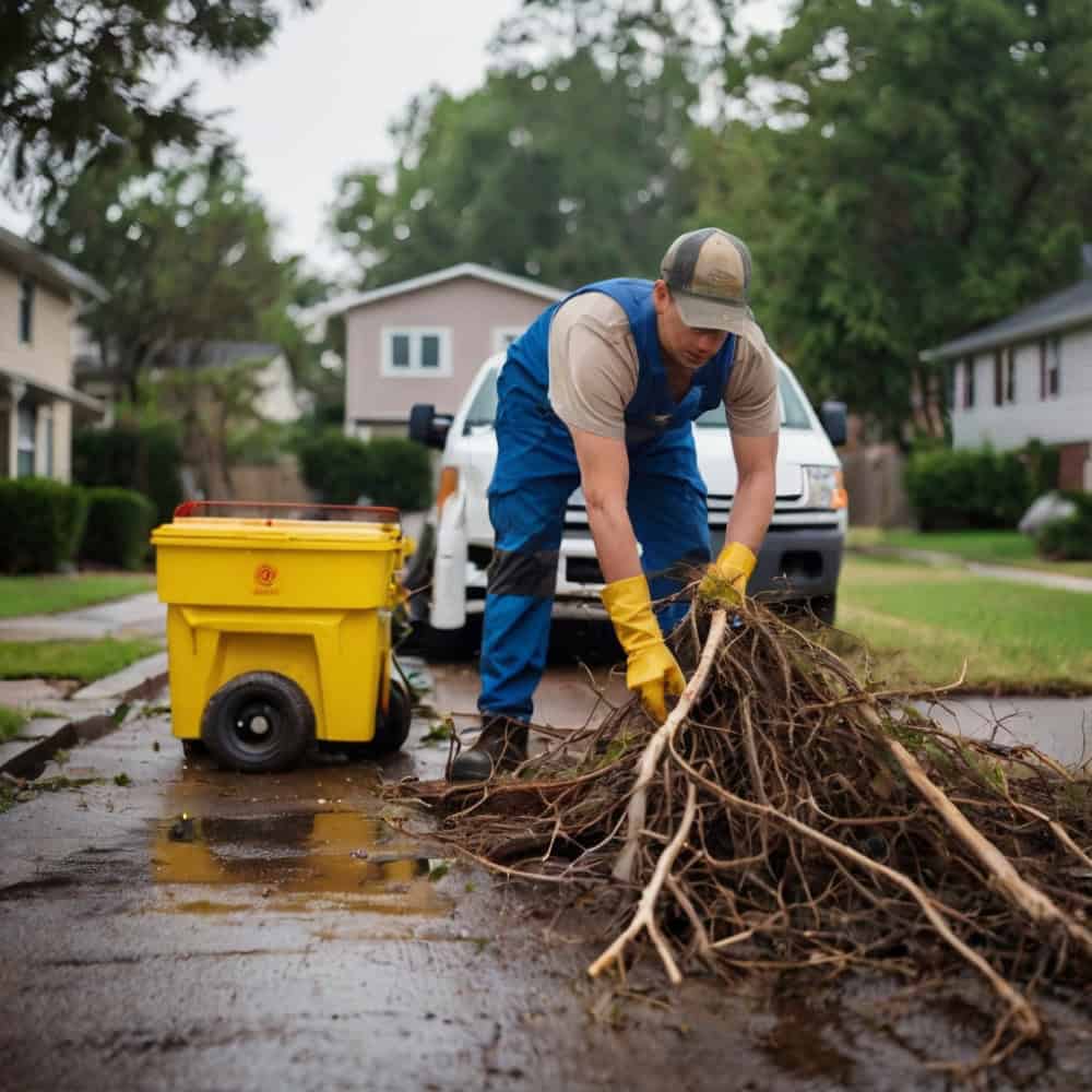 Expert team from Junk Champs Junk Removal safely clearing storm debris in Lancaster County