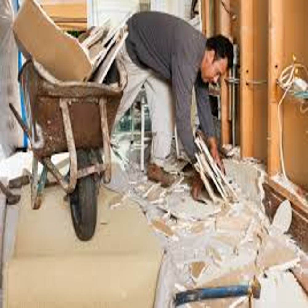 Efficient and safe light demolition process by Junk Champs Junk Removal in a Lancaster County property